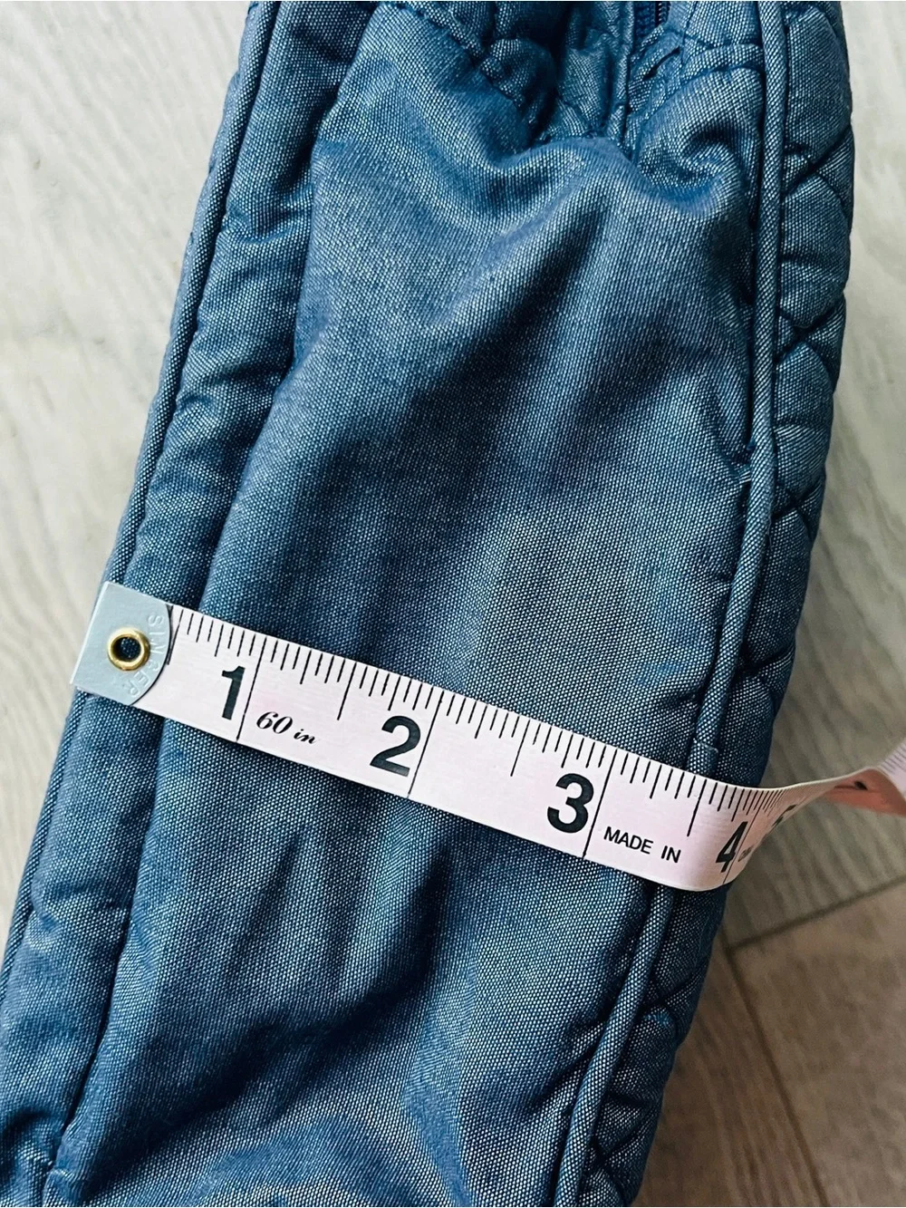 Vera Bradley Quilted Denim Blue Toiletry Kit Makeup Travel Organizer